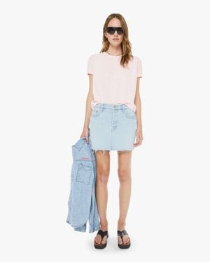 Mother The Vagabond Mini Fray Bring Cooler Skirt - Blue