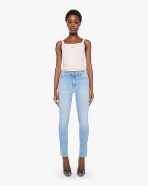 Mother The Mid Rise Dazzler Hover Derby Doll Jeans - Blue