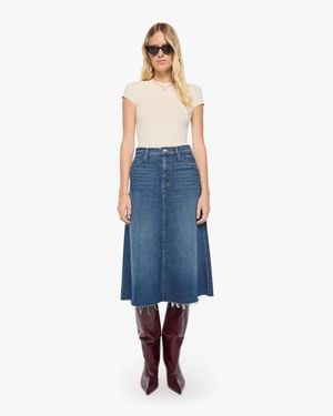 Mother The Circle Midi Fray Buckaroo - Blue