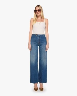 Mother The Tab Rerun Zip Sneak Bad Date Jeans - Blue