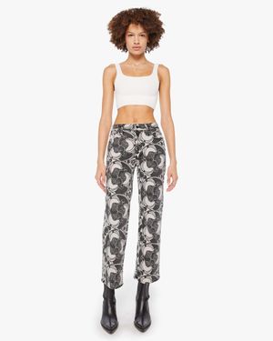 Mother The Mid Rise Rambler Zip Ankle Curlycue Trousers - White