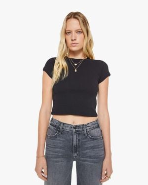 Mother The Itty Bitty Ringer Crop T-Shirt - Blue