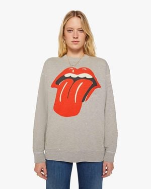 MadeWorn Rolling Stones Destroyed Sweatshirt Heather T-Shirt - Gray