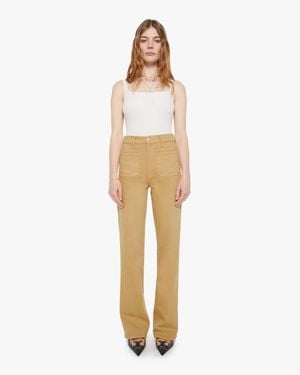 Mother High Waisted Patch Pocket Bookie Sneak Latte Jeans - Natural