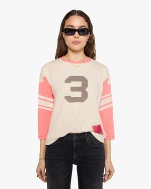 Mother The 3Qtr Cap Sleeve Outfielder Desert Flower Shirt - White