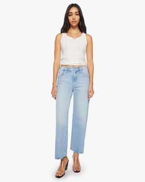 Mother The Dodger Ankle Fringe Benefits Jeans - Blue