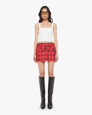 Mother The Lockstep Mini Tweedle Dee Skirt - Red