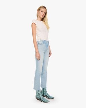 Mother The Hustler Flood Fray Out Of This World Jeans - White