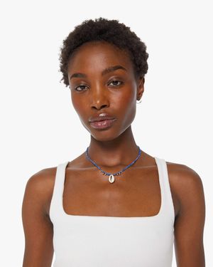 LUUDA Beaded Necklace Lapis Shell - Brown