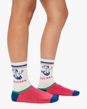 Mother The Half-Calf Swim Club Socks - White