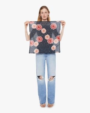 Natalie Martin Square Scarf Poppy - Blue