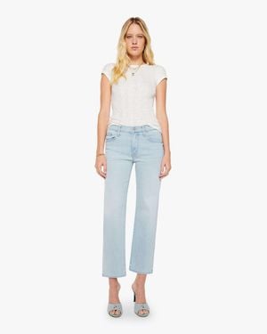 Mother The Mid Rise Rambler Zip Ankle Pretty Please Jeans - Blue