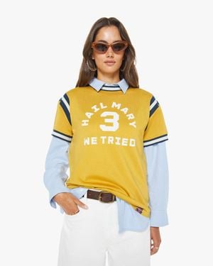 Mother The Sport Rib Rowdy We Tried T-Shirt - Yellow