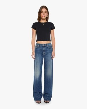 Mother The Dodger Zip Heel Track Jeans - Blue
