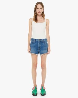 Mother The Dodger Shorts Fray Thumb - Blue
