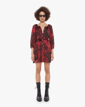 Natalie Martin Alex Shorts Dress Ament Snake Oxblood - Red