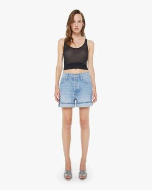 Mother Snacks! The Culotte Cuffed Shorts Byob - Blue
