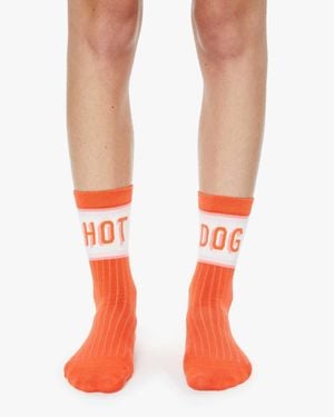 Mother The Half-Step Hot Dog Socks - Orange
