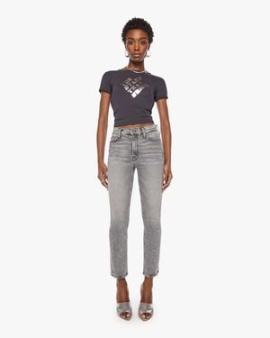 Mother The Mid Rise Dazzler Ankle Mascara Meltdown Jeans - Black