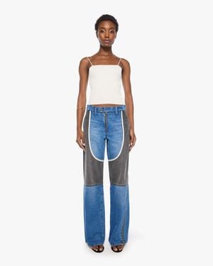 Mother Snacks! The Moto Smoothie Sneak Quik Jeans - Blue