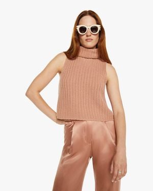 SABLYN Saige Cropped Turtleneck Deep Apricot Shirt - Multicolor