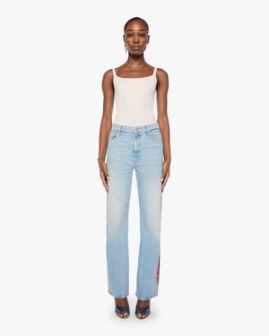 Mother The Saloon Sneak Bum A Smoke Jeans - Blue