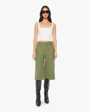 Mother The Half Chisel Dried Herb Jeans - Green