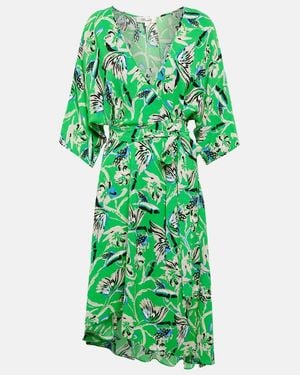 Diane von Furstenberg Eloise Faux-wrap Midi Dress - Green