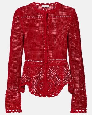 Erdem Cardigan Aus Haekelstrick - Rot