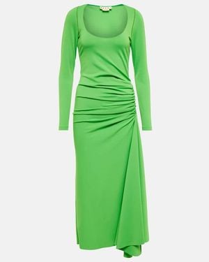 Marni Ruched Midi Dress - Green