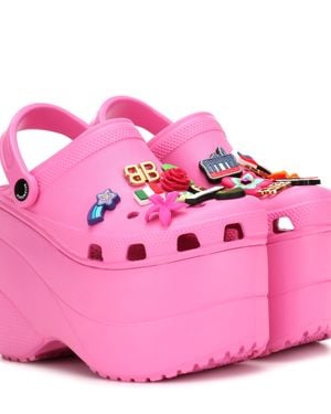 Balenciaga Platform Crocs - Pink
