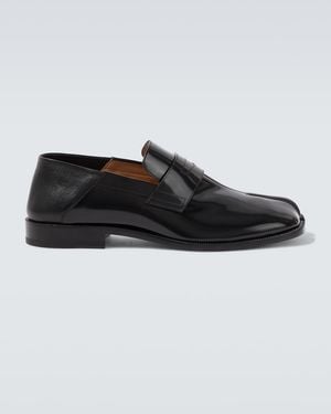 Maison Margiela Tabi Leather Penny Loafers - Black