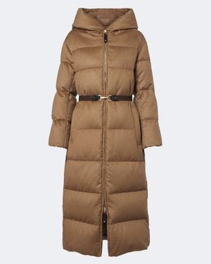 Max Mara The Cube Reversible Calf Hair Down Coat - Natural