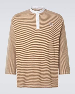Bode Newton Striped Cotton Top - Natural