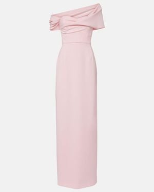 Carolina Herrera Robe Sofia Aus Crepe - Pink