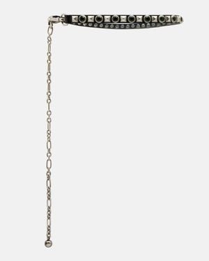 Etro Embellished Leather Belt - White
