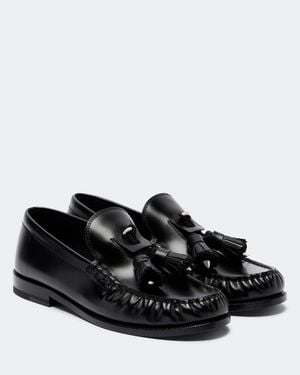 Christian Louboutin Mocasines Rochelle De Piel - Negro