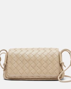 Bottega Veneta Crossbody Bag Notturno Aus Leder - Natur