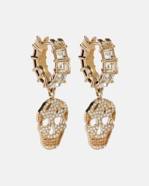 McQueen Ohrringe Mit Kristallen - Mettallic