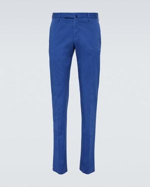 Slowear Cotton-Blend Slim Trousers - Blue