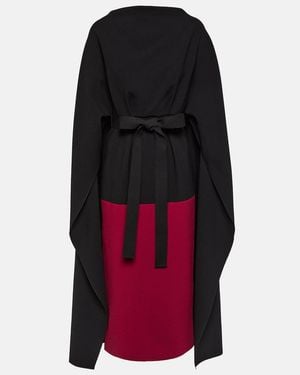 ROKSANDA Cape-Detail Crepe Midi Dress - Multicolour