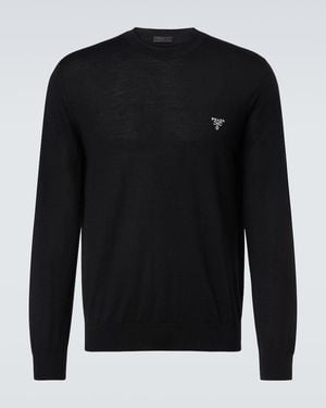 Prada Pullover Aus Schurwolle - Schwarz