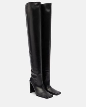 Alaïa Leather Over-The-Knee Boots - Black
