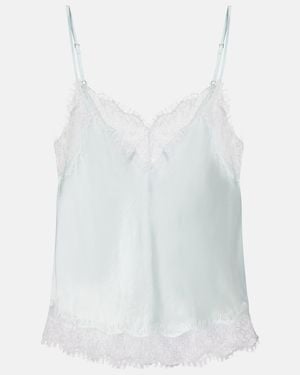 Poupette Top Lencero Zely Con Encaje - Blanco