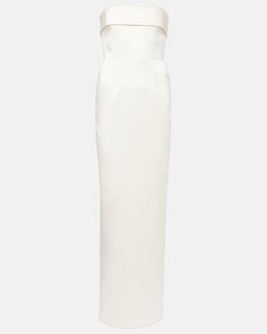 The New Arrivals Ilkyaz Ozel Bridal Rhea Satin Strapless Gown - White