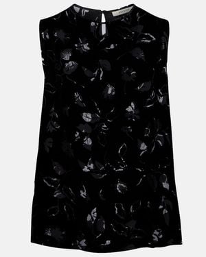 Asceno Trento Devore Velvet Top - Black