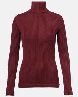 Goldbergh Rollkragenpullover Mira Aus Rippstrick - Rot