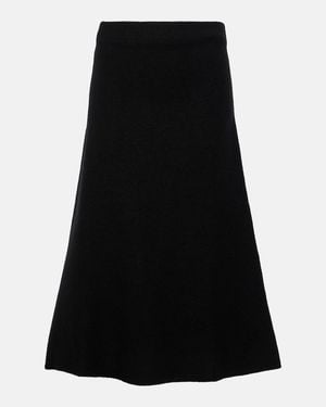 Jil Sander A-Line Midi Skirt - Black