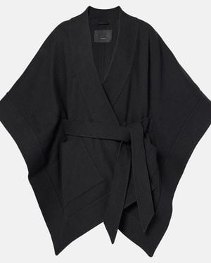 Wardrobe NYC Belted Cotton Cape - Black