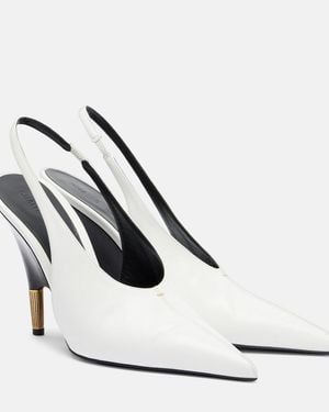 KHAITE Bella 100 Leather Slingback Court Shoes - White